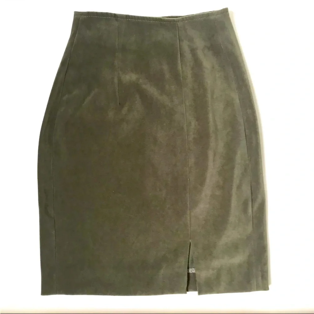 🫒 Vtg La City Paris Olive Green Mini Skirt | XS XXS